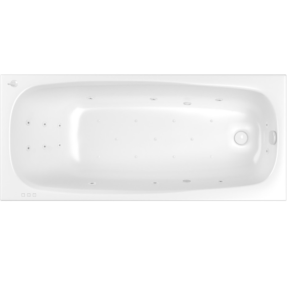 Ванна гидромассажная Whitecross Layla ULTRA 0102.180080.100.ULTRA.WH 180x80 см, (белый глянцевый), гидромассаж